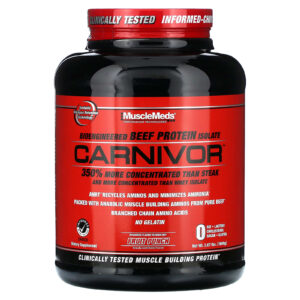 MuscleMeds Carnívoro Isolado de Proteína de Bovino Produzido por Bioengenharia Ponche de Frutas 367 lbs (1.669 g)