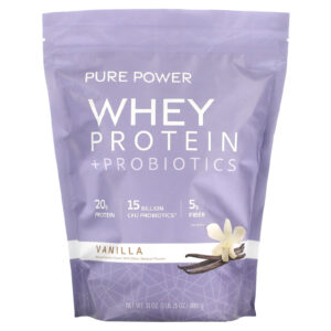 Dr. Mercola Pure Power Proteína Whey + Probióticos Baunilha 880 g (1 lb 15 oz)