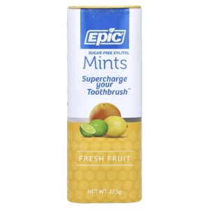 Epic Dental Mentas de Xilitol Sem Açúcar Frutas Frescas 27 Mentas 275 g