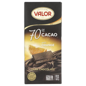 Valor Chocolate Escuro 70% de Cacau Com Laranja 35 oz (100 g)