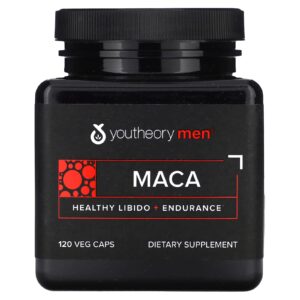 Youtheory Maca-peruana para Homens 120 Cápsulas Vegetais (500 mg por Cápsula)