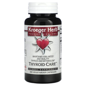 Kroeger Herb Co Thyroid Care 100 Cápsulas Vegetarianas