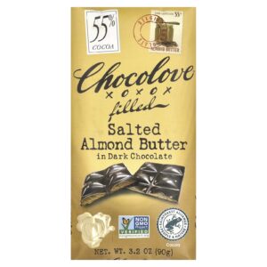 Chocolove Manteiga de Amêndoa Salgada em Chocolate Amargo 55% de Cacau 90 g (32 oz)