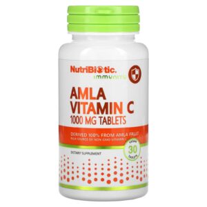 NutriBiotic Imunidade Amla Vitamina C 1.000 mg 30 Comprimidos Veganos