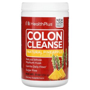 Health Plus Limpeza do Cólon Adoçado com Stevia Sabor Abacaxi Refrescante 9 oz (255 g)