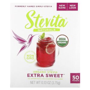 Stevita Naturals Naturals Estévia Orgânica Extradoce 50 Embalagens 375 g (013 oz)