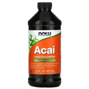 NOW Foods Concentrado Líquido de Açaí 500 mg 473 ml (16 fl oz)