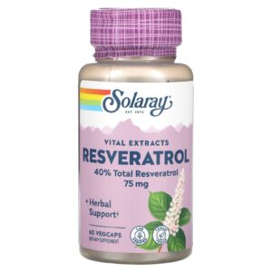 Solaray Extratos Vitais Resveratrol 75 mg 60 VegCaps