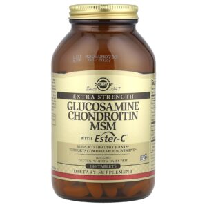 Solgar Glucosamina Condroitina MSM com Ester-C 180 Comprimidos