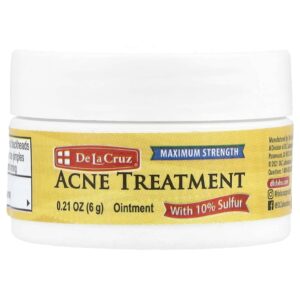 De La Cruz Pomada de Enxofre Medicamento para Acne Potência Máxima 021 oz (6 g)