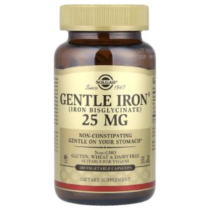 Solgar Gentle Iron 25 mg 180 cápsulas vegetais