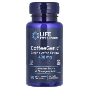 Life Extension CoffeeGenic Extrato de Café Verde 400 mg 90 Cápsulas Vegetarianas