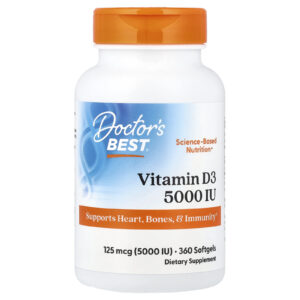 Doctors Best Vitamina D3 125 mcg (5.000 UI) 360 Cápsulas Softgel