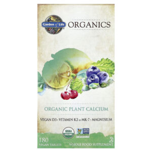 Garden of Life Organics Cálcio à Base de Plantas Orgânicas 180 Comprimidos Veganos