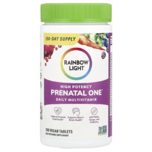 Rainbow Light Multivitamínico Diário Prenatal One™ Alta Potência 150 Comprimidos Veganos