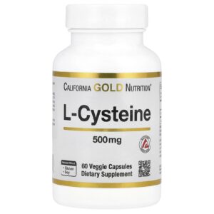 California Gold Nutrition L-cisteína AjiPure® 500 mg 60 Cápsulas Vegetais