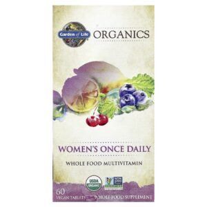 Garden of Life Organics Para Mulheres Uma Vez ao Dia 60 Comprimidos Veganos