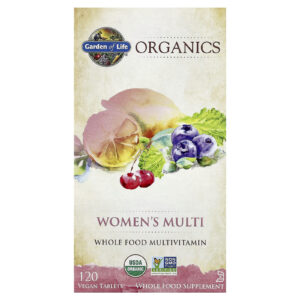 Garden of Life Organics Multivitamínico para Mulheres 120 Comprimidos Veganos