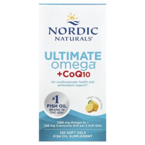 Nordic Naturals Ultimate Omega® + CoQ10 Limão 120 Cápsulas Softgel