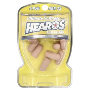 Hearos Tamponadores Auriculares Ultimate Softness Series™ Amarelo NRR 32 6 Pares