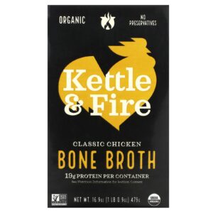 Kettle & Fire Caldo de Osso Frango Clássico 479 g (169 oz)