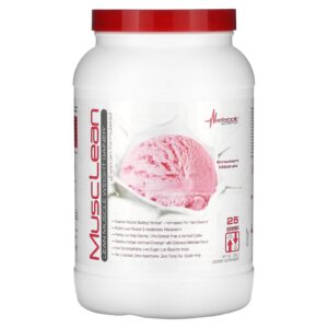 Metabolic Nutrition MuscLean Ganho de Peso Muscular Magro Milkshake de Morango 25 lb