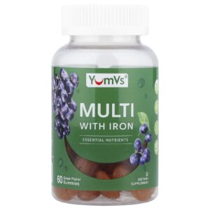YumVs Multivitamínico com Gomas de Ferro Uva 60 Gomas