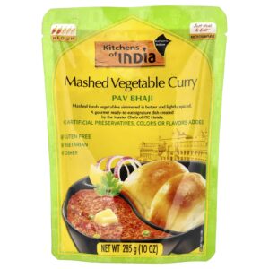 Kitchens of India Pav Bhaji Purê de Vegetais com Curry Médio 285 g (10 oz)