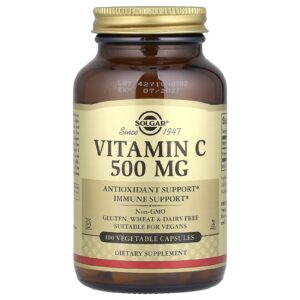 Solgar Vitamina C 500 mg 100 Cápsulas Vegetais