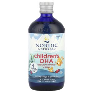 Nordic Naturals Childrens DHA™ A Partir de 1 Ano de Idade Morango 530 mg (473 ml (16 fl oz)