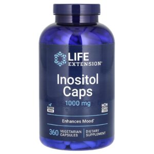 Life Extension Cápsulas de Inositol 1.000 mg 360 Cápsulas Vegetarianas