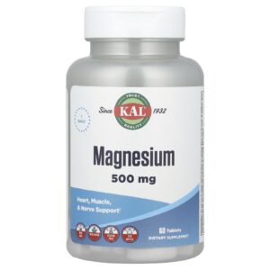 KAL Magnésio 500 mg 60 Comprimidos