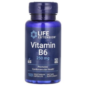 Life Extension Vitamina B6 250 mg 100 Cápsulas Vegetarianas