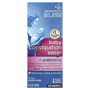 Mommys Bliss Bebê Alívio da Constipação + Probióticos A partir de 6 Meses de Idade 120 ml (4 fl oz)