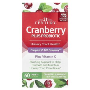 21st Century Probiótico Cranberry Plus 60 Comprimidos