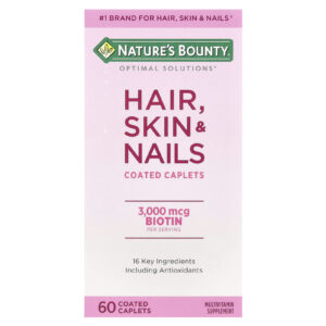 Natures Bounty Optimal Solutions® Para Cabelos Pele e Unhas 60 Cápsulas Revestidas