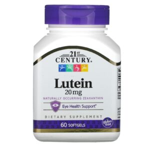 21st Century Luteína 20 mg 60 Cápsulas Softgel