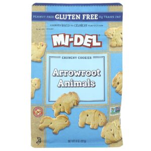 Mi-Del Cookies Biscoitos Crocantes Animais de Araruta 227 g (8 oz)