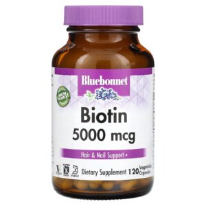 Bluebonnet Nutrition Biotina 5.000 mcg 120 Cápsulas Vegetais