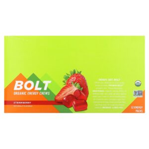 ProBar Bolt Cápsulas Mastigáveis Orgânicas de Energia Morango 12 Pacotes 60 g (21 oz) Cada