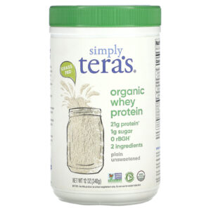 Simply Teras Proteína Whey Orgânica Simples Sem Açúcar 340 g (12 oz)