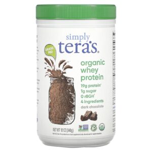 Simply Teras Proteína Whey Orgânica Chocolate Amargo 340 g (12 oz)