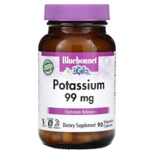 Bluebonnet Nutrition Potássio 99 mg 90 Cápsulas Vegetais