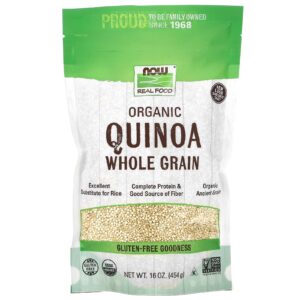 NOW Foods Quinoa Orgânica Grão Integral 16 oz (454 g)
