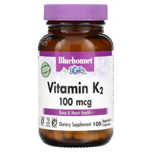Bluebonnet Nutrition Vitamina K2 100 mcg 100 Cápsulas Vegetais