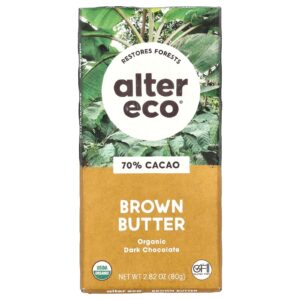 Alter Eco Chocolate Amargo Orgânico Manteiga Marrom 70% de Cacau 80 g (282 oz)