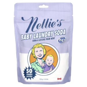 Nellies Soda para Lavar Roupa para Bebês 50 cargas 726 g (16 lbs)