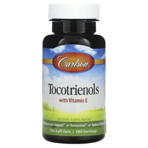 Carlson Tocotrienóis com vitamina E Natural 180 Soft Gels