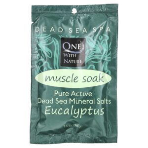 One with Nature Spa do Mar Morto Sais Minerais Alívio Muscular Eucalipto 25 oz (70 g)