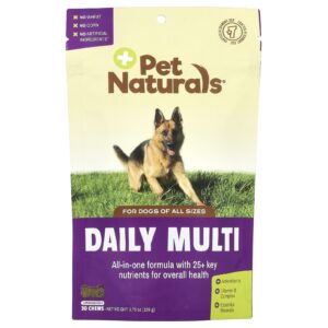 Pet Naturals Multivitamínico Diário Para Cães Todos os Portes 30 Cápsulas Mastigáveis 105 g (37 oz)